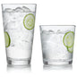 Libbey Preston Tumbler & Rocks Drinking Glasses Set of 16 | Clear All-Purpose Glassware Set with 8 Tall Tumblers (16 oz) & 8 Rocks Glasses (13 oz) | Wide-Rim Lead-Free Drinkware for Water, Juice, Cocktails & More